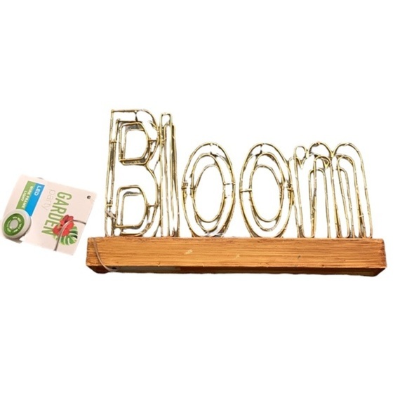 Garden Party BLOOM + GROW Plaque Sign LED Display Wire Frame Light‎ - Picture 3 of 3